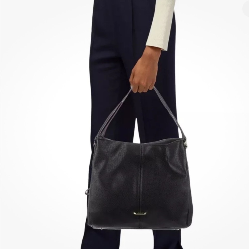 Anne Klein Pebbled Leather Shoulder/Tote Bag EUC